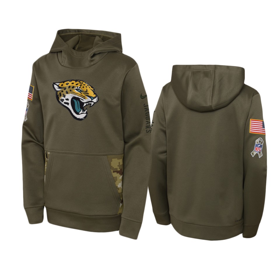 Youth Jacksonville Jaguars Nike Olive 2022 Salute to Service Performance Hoodie Youth Jacksonville Jaguars Nike Olive 2022 Salute to Service Performance Hoodie