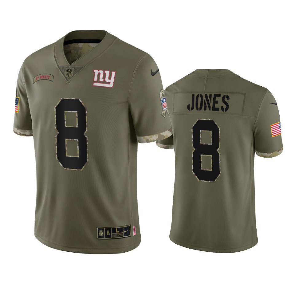 Daniel Jones New York Giants Nike Olive 2022 Salute To Service Limited Jersey Daniel Jones New York Giants Nike Olive 2022 Salute To Service Limited Jersey