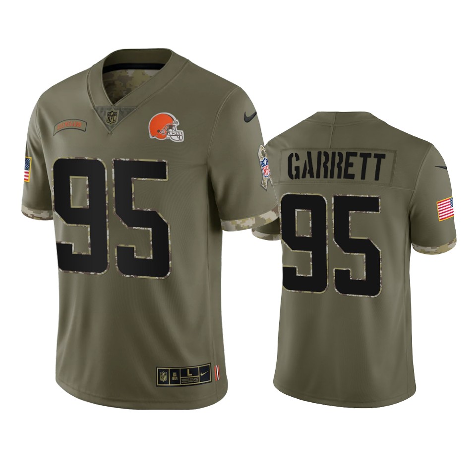 Cleveland Browns Myles Garrett Nike Olive 2022 Salute To Service Limited Jersey Cleveland Browns Myles Garrett Nike Olive 2022 Salute To Service Limited Jersey