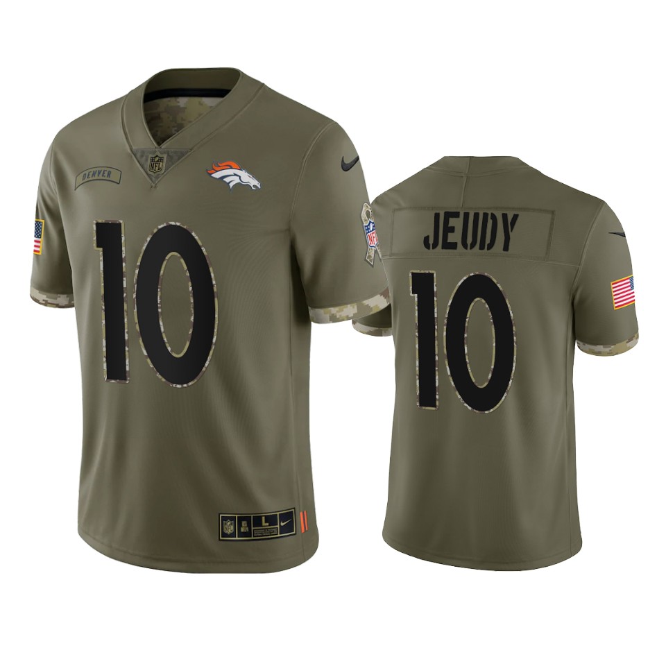 Jerry Jeudy Denver Broncos Nike Olive 2022 Salute To Service Limited Jersey Jerry Jeudy Denver Broncos Nike Olive 2022 Salute To Service Limited Jersey