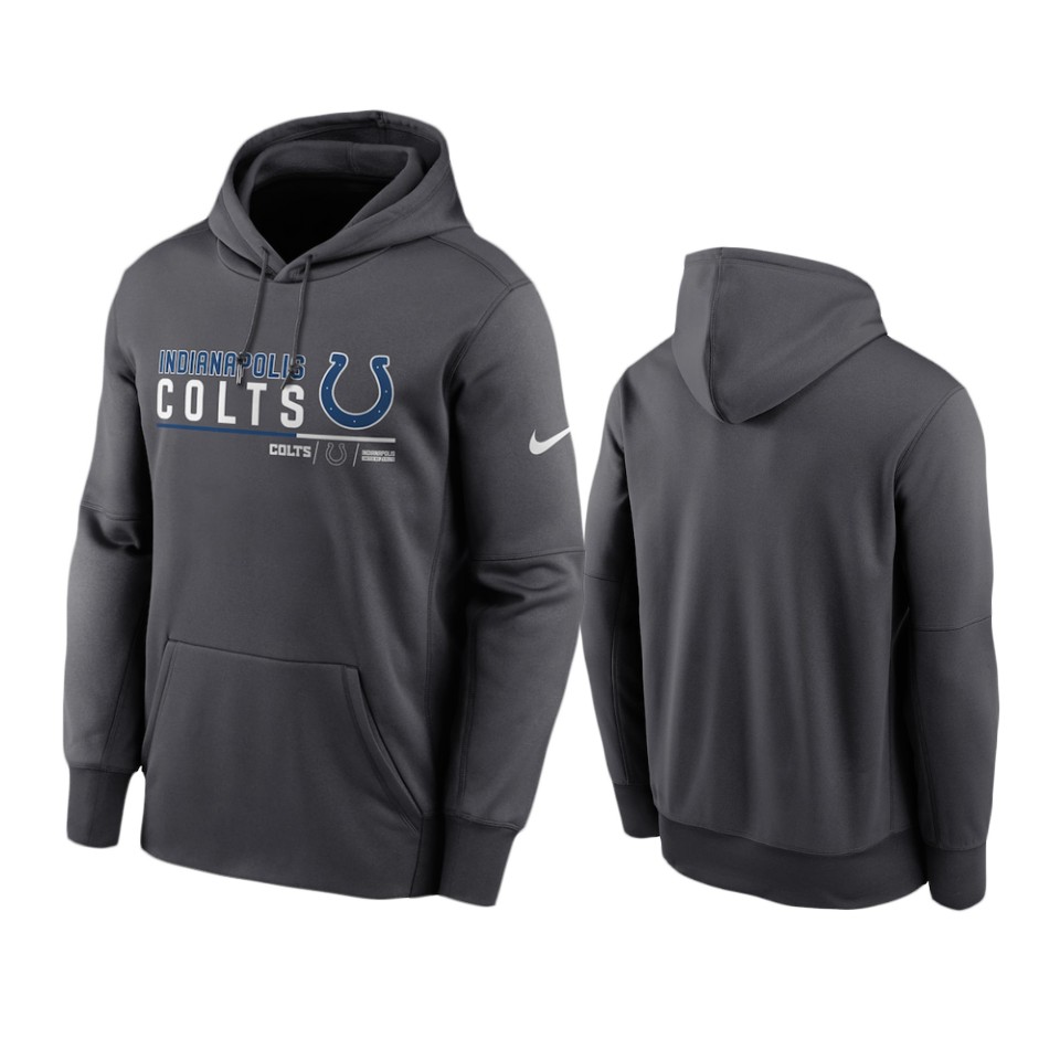 Indianapolis Colts Anthracite Prime Logo Name Split Hoodie