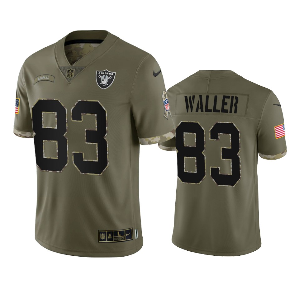 Las Vegas Raiders Darren Waller Nike Olive 2022 Salute To Service Limited Jersey