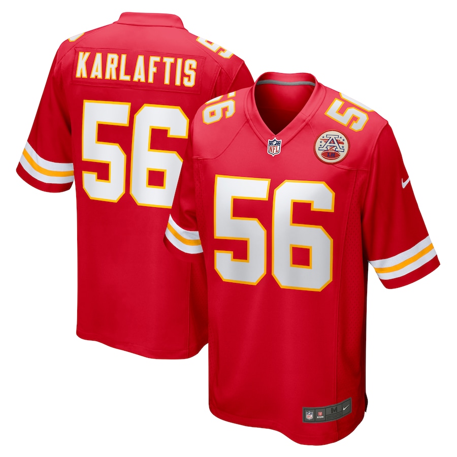 Men's 2022 Kansas City Chiefs George Karlaftis Nike Red Jersey Men's 2022 Kansas City Chiefs George Karlaftis Nike Red Jersey