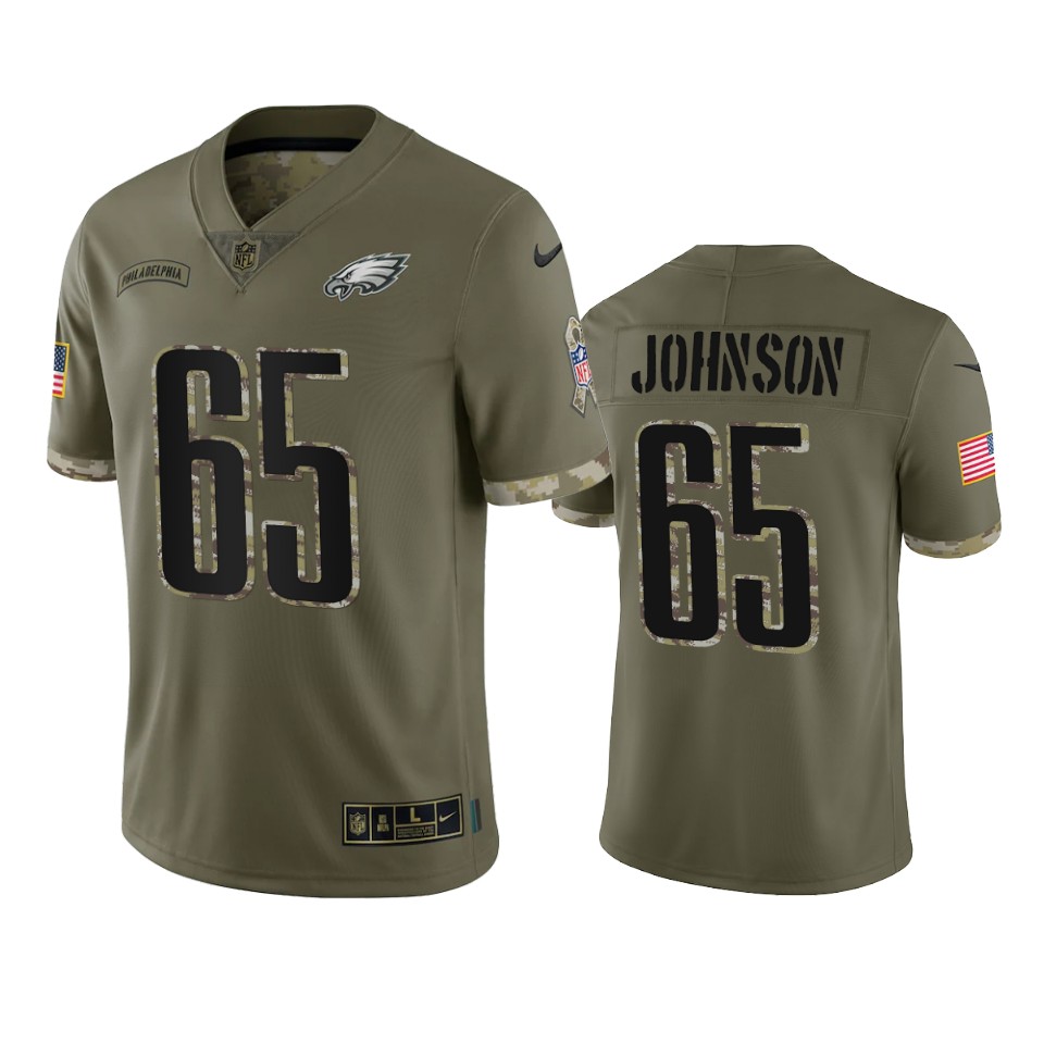 Philadelphia Eagles Lane Johnson Nike Olive 2022 Salute To Service Limited Jersey Philadelphia Eagles Lane Johnson Nike Olive 2022 Salute To Service Limited Jersey