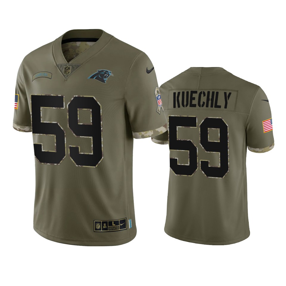 Luke Kuechly Carolina Panthers Nike Olive 2022 Salute To Service Limited Jersey