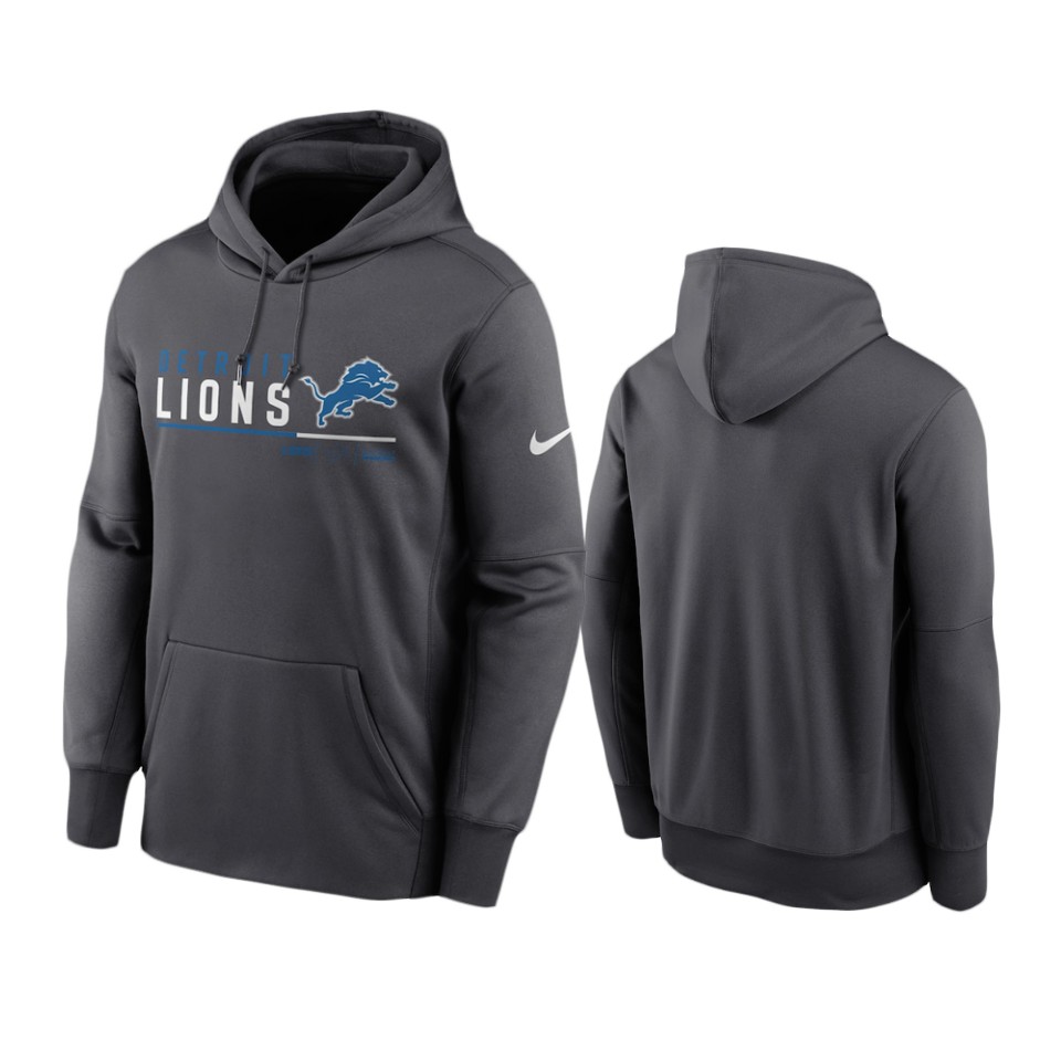 Detroit Lions Anthracite Prime Logo Name Split Hoodie Detroit Lions Anthracite Prime Logo Name Split Hoodie