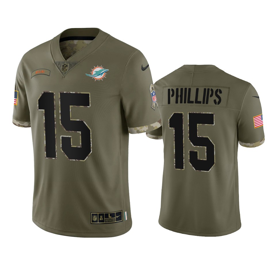 Jaelan Phillips Miami Dolphins Nike Olive 2022 Salute To Service Limited Jersey Jaelan Phillips Miami Dolphins Nike Olive 2022 Salute To Service Limited Jersey