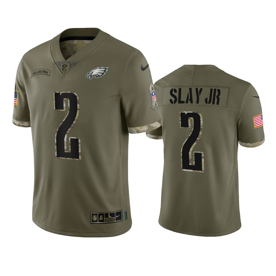 Philadelphia Eagles Darius Slay Jr Nike Olive 2022 Salute To Service Limited Jersey