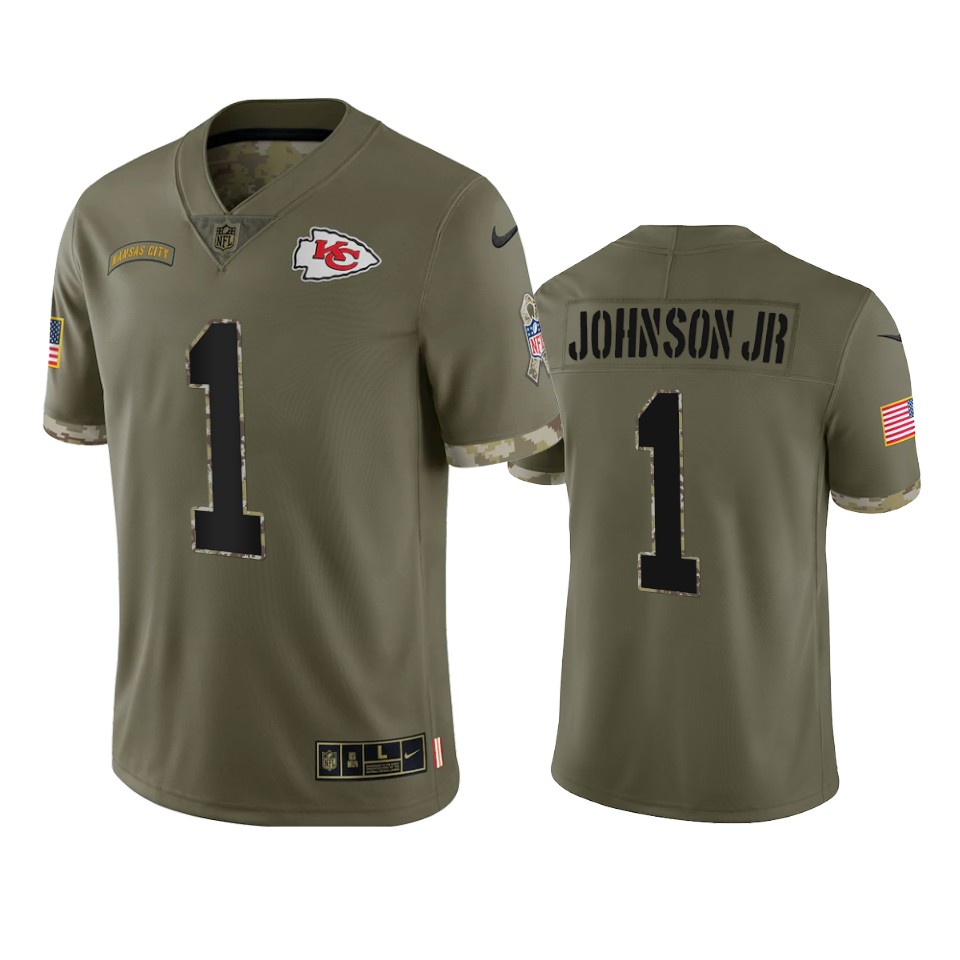Kansas City Chiefs Lonnie Johnson Jr. Nike Olive 2022 Salute To Service Limited Jersey