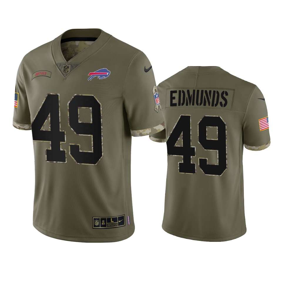 Tremaine Edmunds Buffalo Bills Nike Olive 2022 Salute To Service Limited Jersey Tremaine Edmunds Buffalo Bills Nike Olive 2022 Salute To Service Limited Jersey