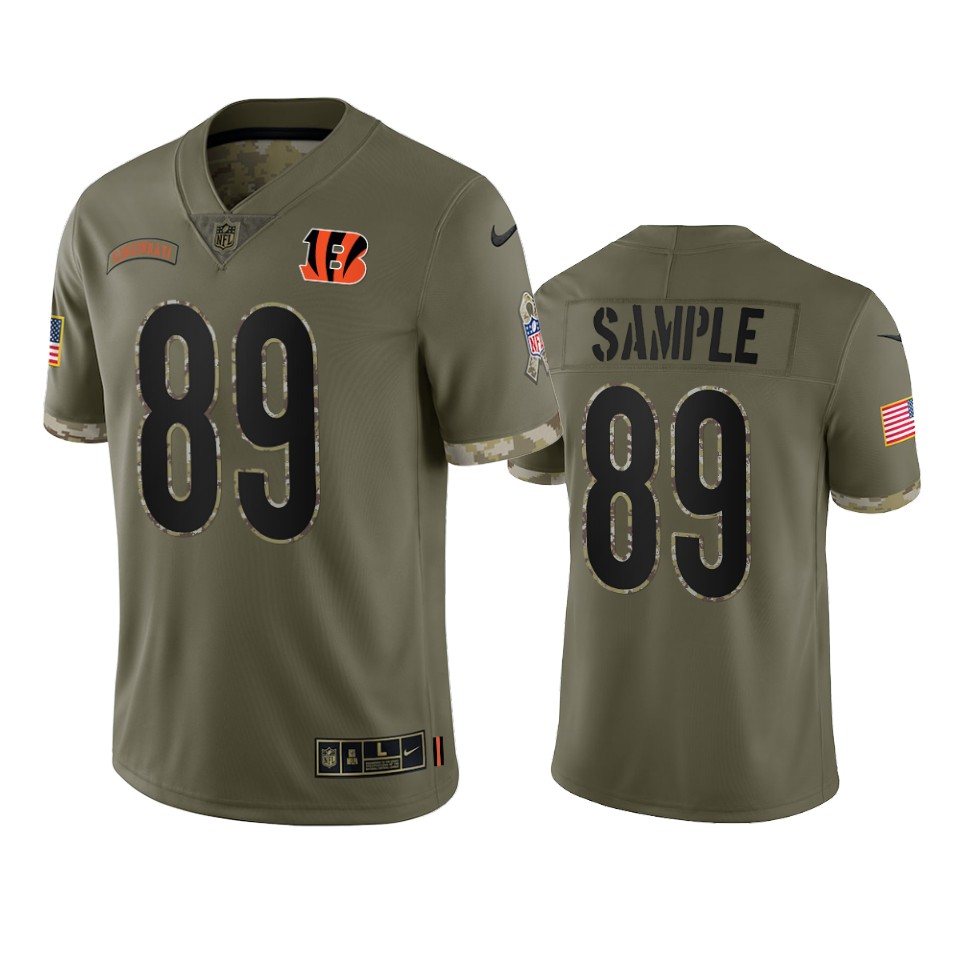 Drew Sample Cincinnati Bengals Nike Olive 2022 Salute To Service Limited Jersey Drew Sample Cincinnati Bengals Nike Olive 2022 Salute To Service Limited Jersey