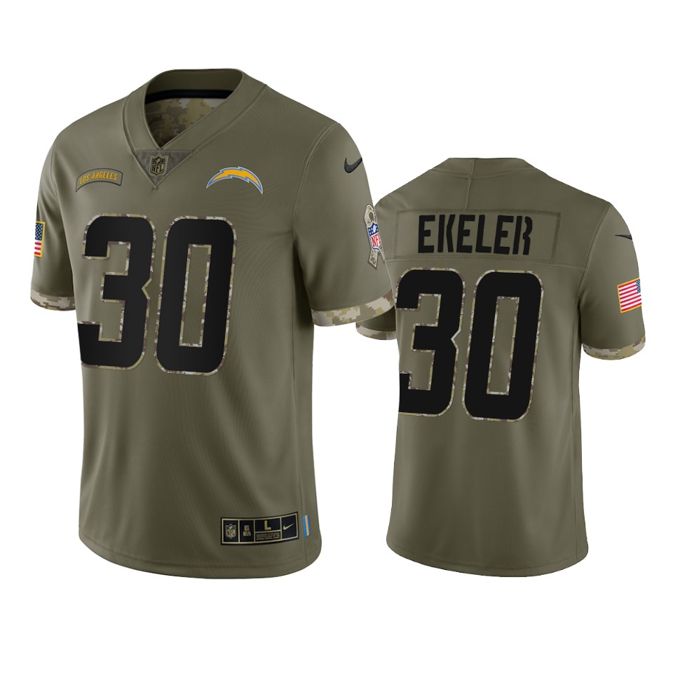 Los Angeles Chargers Austin Ekeler Nike Olive 2022 Salute To Service Limited Jersey Los Angeles Chargers Austin Ekeler Nike Olive 2022 Salute To Service Limited Jersey
