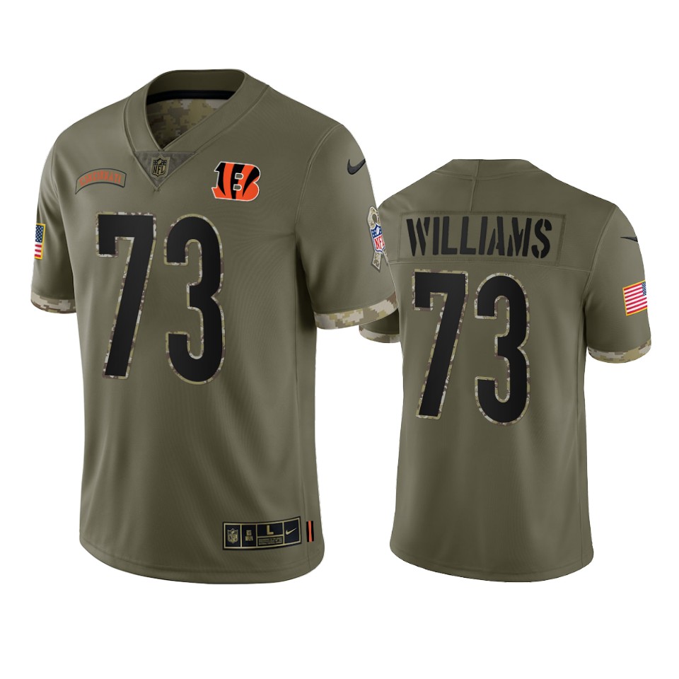 Jonah Williams Cincinnati Bengals Nike Olive 2022 Salute To Service Limited Jersey