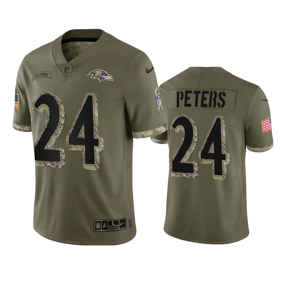 Marcus Peters Baltimore Ravens Nike Olive 2022 Salute To Service Limited Jersey Marcus Peters Baltimore Ravens Nike Olive 2022 Salute To Service Limited Jersey