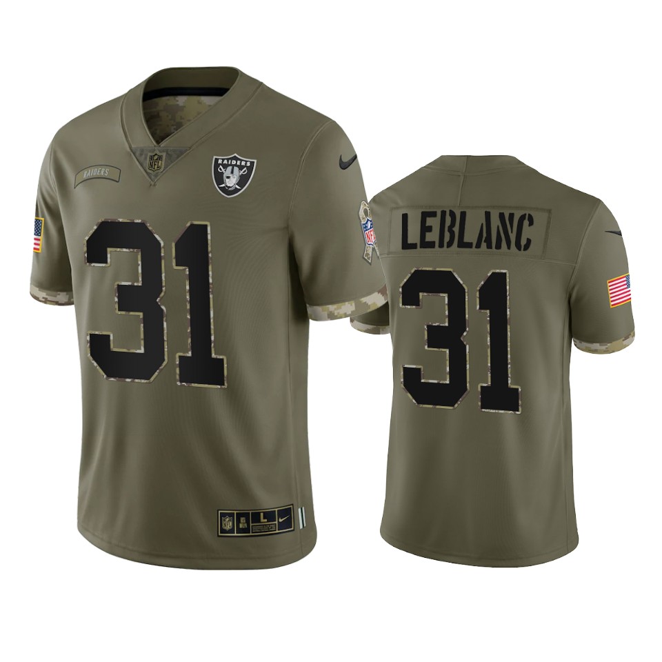 Las Vegas Raiders LeBlanc Nike Olive 2022 Salute To Service Limited Jersey