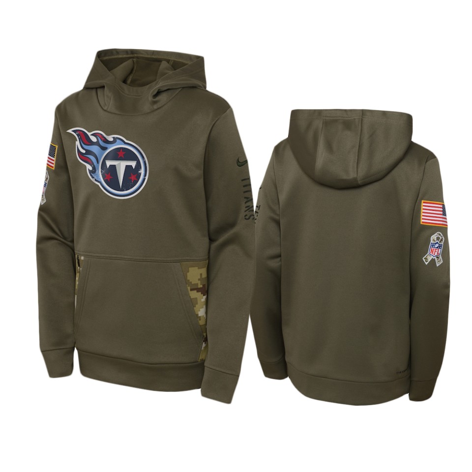 Youth Tennessee Titans Nike Olive 2022 Salute to Service Performance Hoodie Youth Tennessee Titans Nike Olive 2022 Salute to Service Performance Hoodie