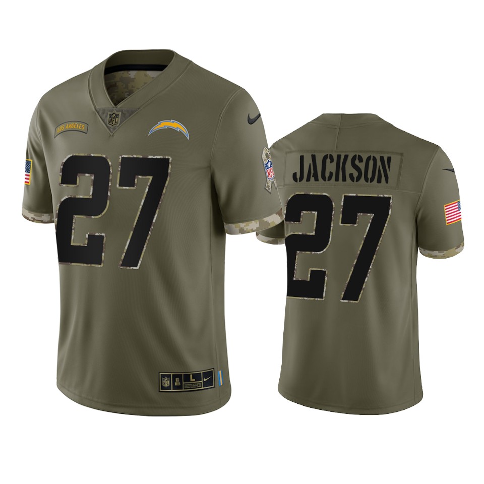 Los Angeles Chargers J.C. Jackson Olive 2022 Salute To Service Limited Jersey Los Angeles Chargers J.C. Jackson Olive 2022 Salute To Service Limited Jersey