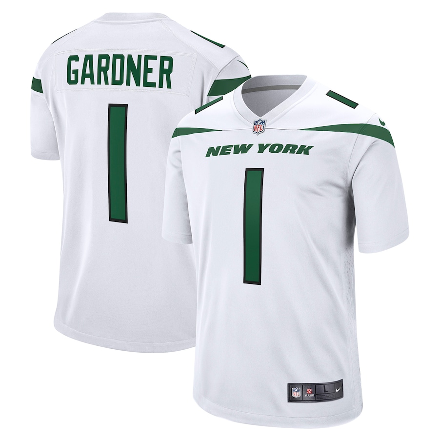 Men's 2022 New York Jets Ahmad Sauce Gardner Nike White Jersey Men's 2022 New York Jets Ahmad Sauce Gardner Nike White Jersey
