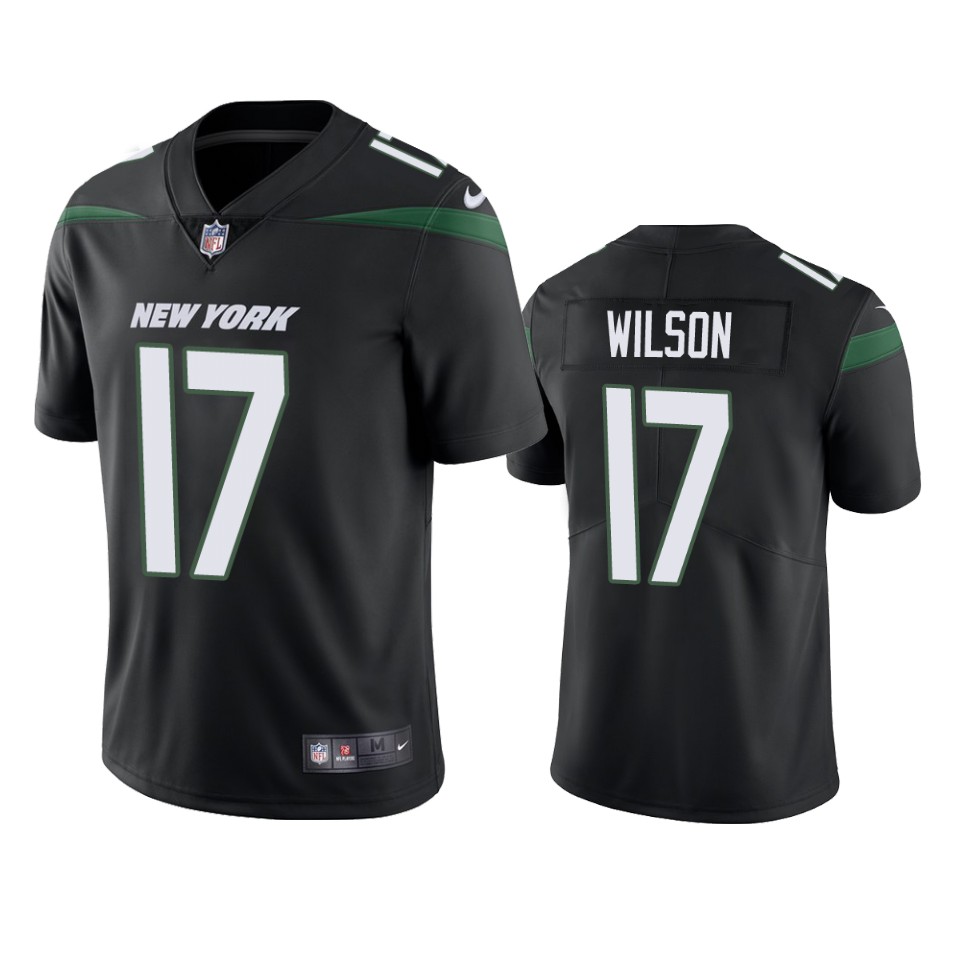 Men's 2022 New York Jets Garrett Wilson Nike Black Jersey Men's 2022 New York Jets Garrett Wilson Nike Black Jersey