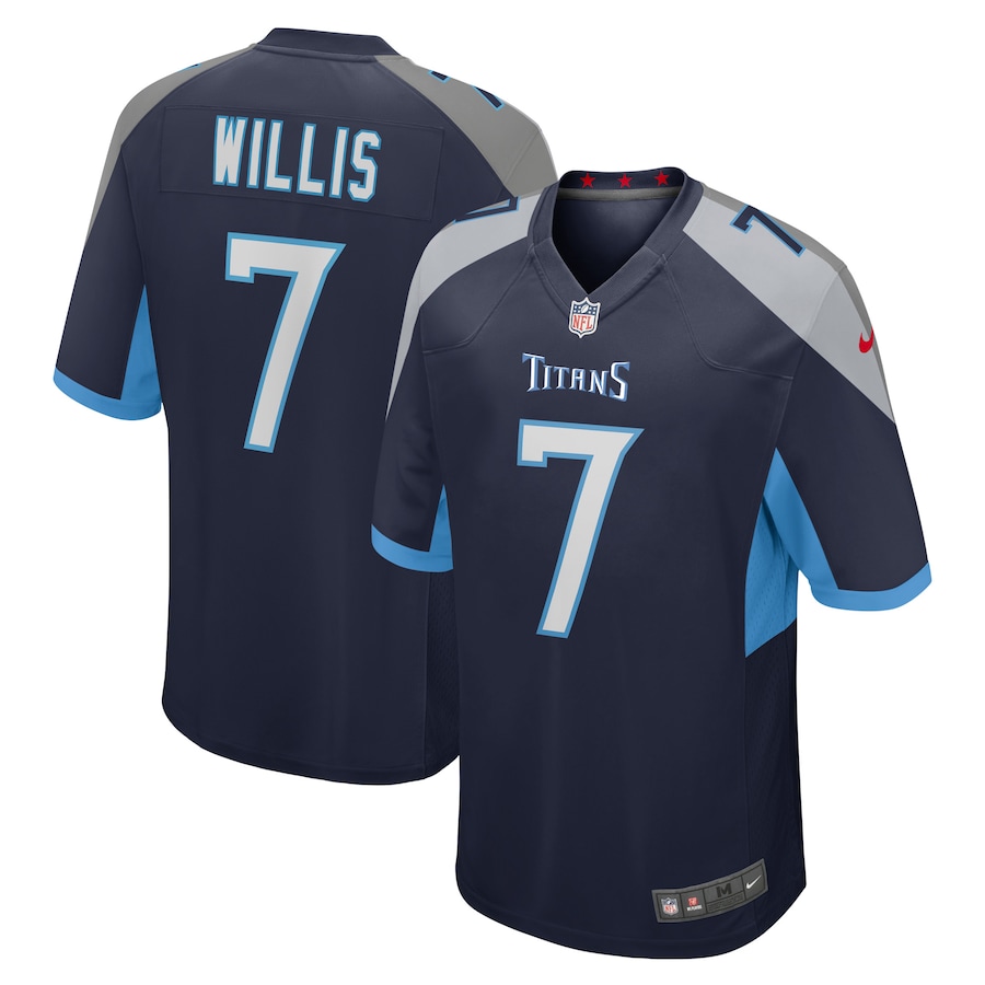 Men's 2022 Tennessee Titans Malik Willis Nike Navy Jersey Men's 2022 Tennessee Titans Malik Willis Nike Navy Jersey