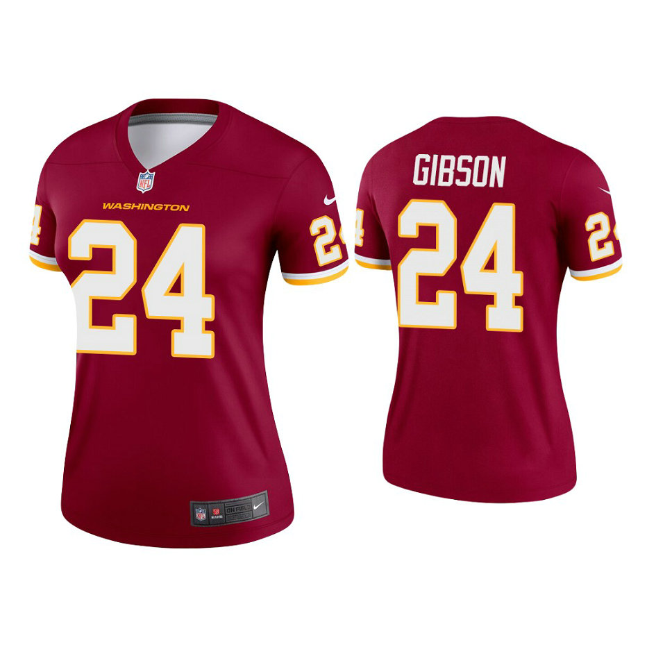Women's 2021 Washington Football Team #24 Antonio Gibson Burgundy Jersey Women's 2021 Washington Football Team #24 Antonio Gibson Burgundy Jersey