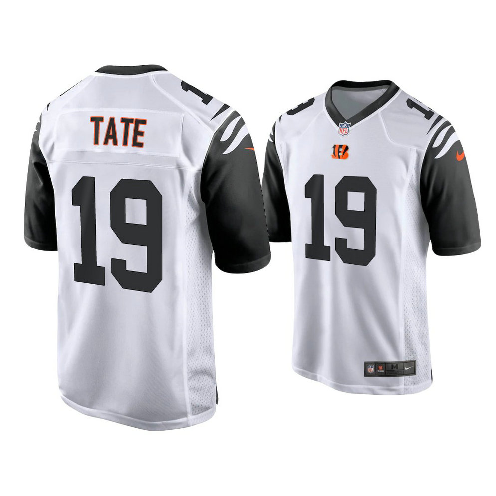 2021 Cincinnati Bengals #19 Auden Tate White Game Jersey 2021 Cincinnati Bengals #19 Auden Tate White Game Jersey