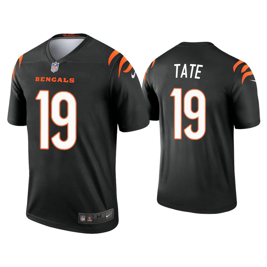 2021 Cincinnati Bengals #19 Auden Tate Black Jersey 2021 Cincinnati Bengals #19 Auden Tate Black Jersey