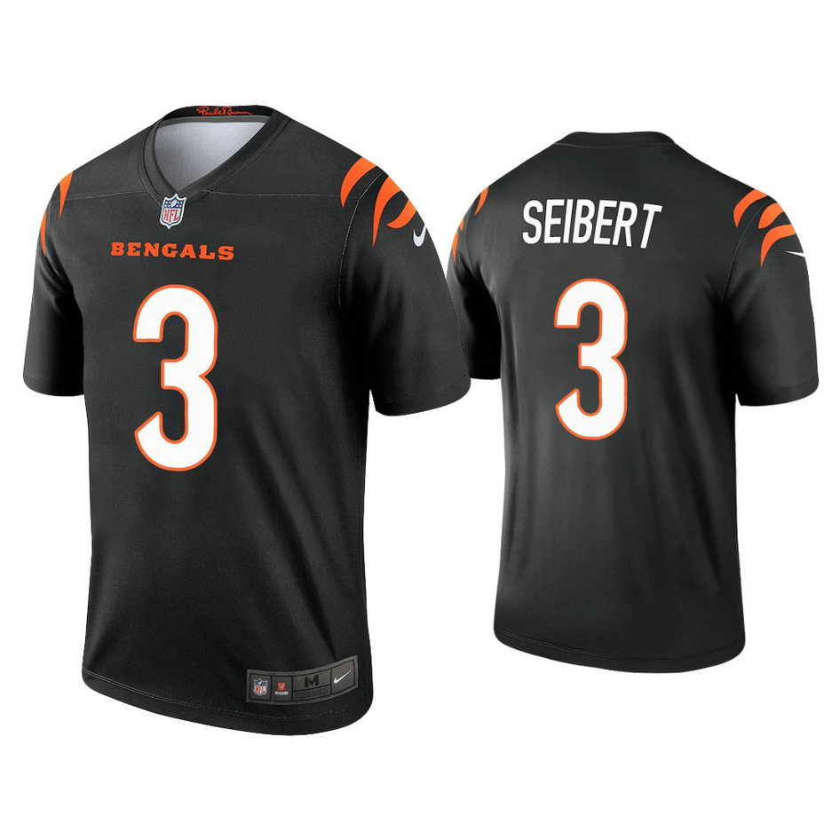 2021 Cincinnati Bengals #3 Austin Seibert Black Jersey