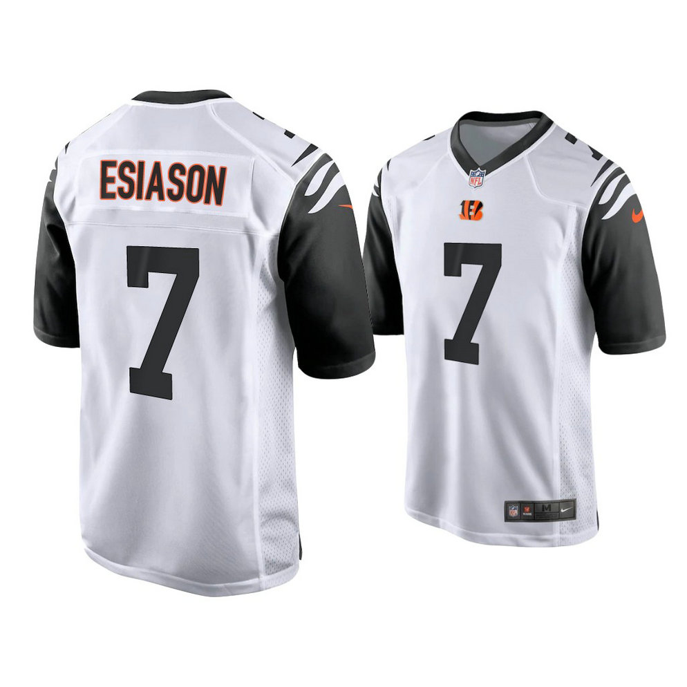 2021 Cincinnati Bengals #7 Boomer Esiason White Game Jersey With Super Bowl LVI Patch 2021 Cincinnati Bengals #7 Boomer Esiason White Game Jersey With Super Bowl LVI Patch