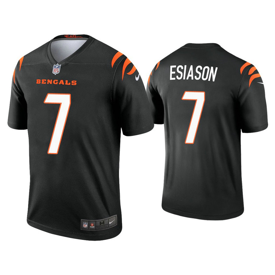 2021 Cincinnati Bengals #7 Boomer Esiason Black Jersey With Super Bowl LVI Patch 2021 Cincinnati Bengals #7 Boomer Esiason Black Jersey With Super Bowl LVI Patch