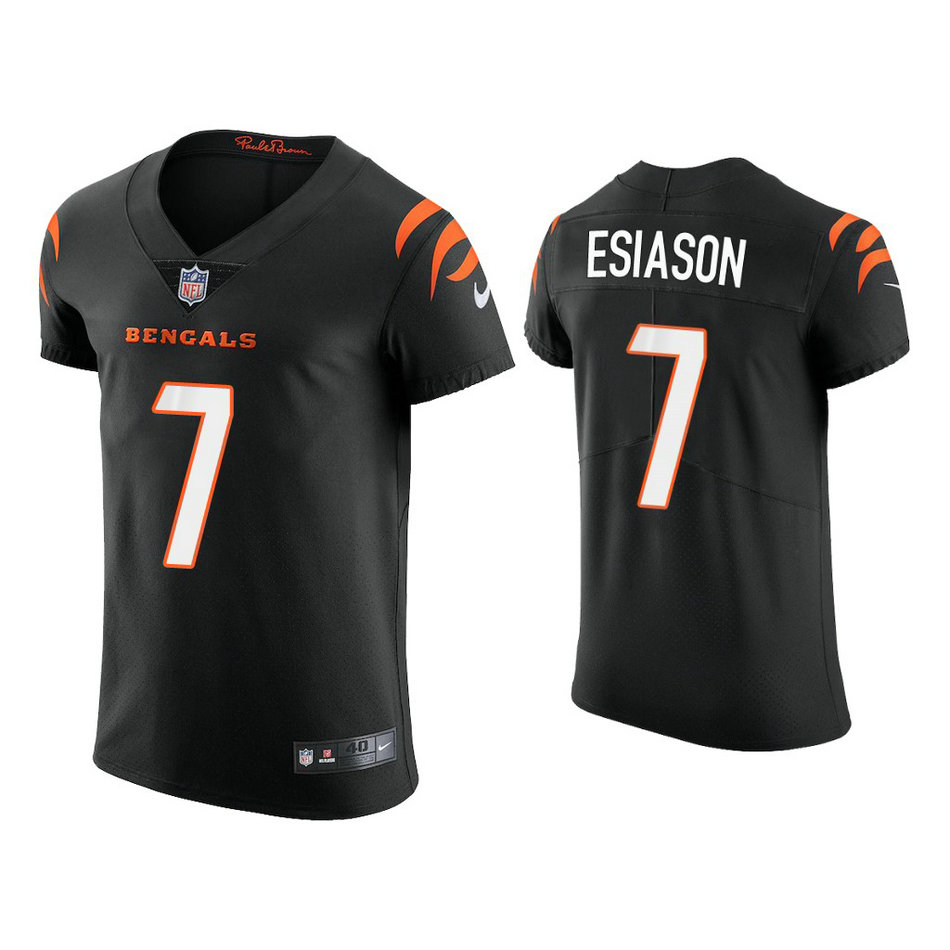 2021 Cincinnati Bengals #7 Boomer Esiason Black Vapor Elite Jersey With Super Bowl LVI Patch 2021 Cincinnati Bengals #7 Boomer Esiason Black Vapor Elite Jersey With Super Bowl LVI Patch