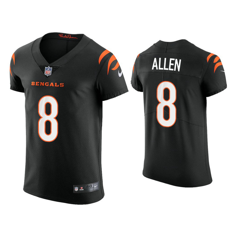 2021 Cincinnati Bengals #8 Brandon Allen Black Vapor Elite Jersey With Super Bowl LVI Patch 2021 Cincinnati Bengals #8 Brandon Allen Black Vapor Elite Jersey With Super Bowl LVI Patch