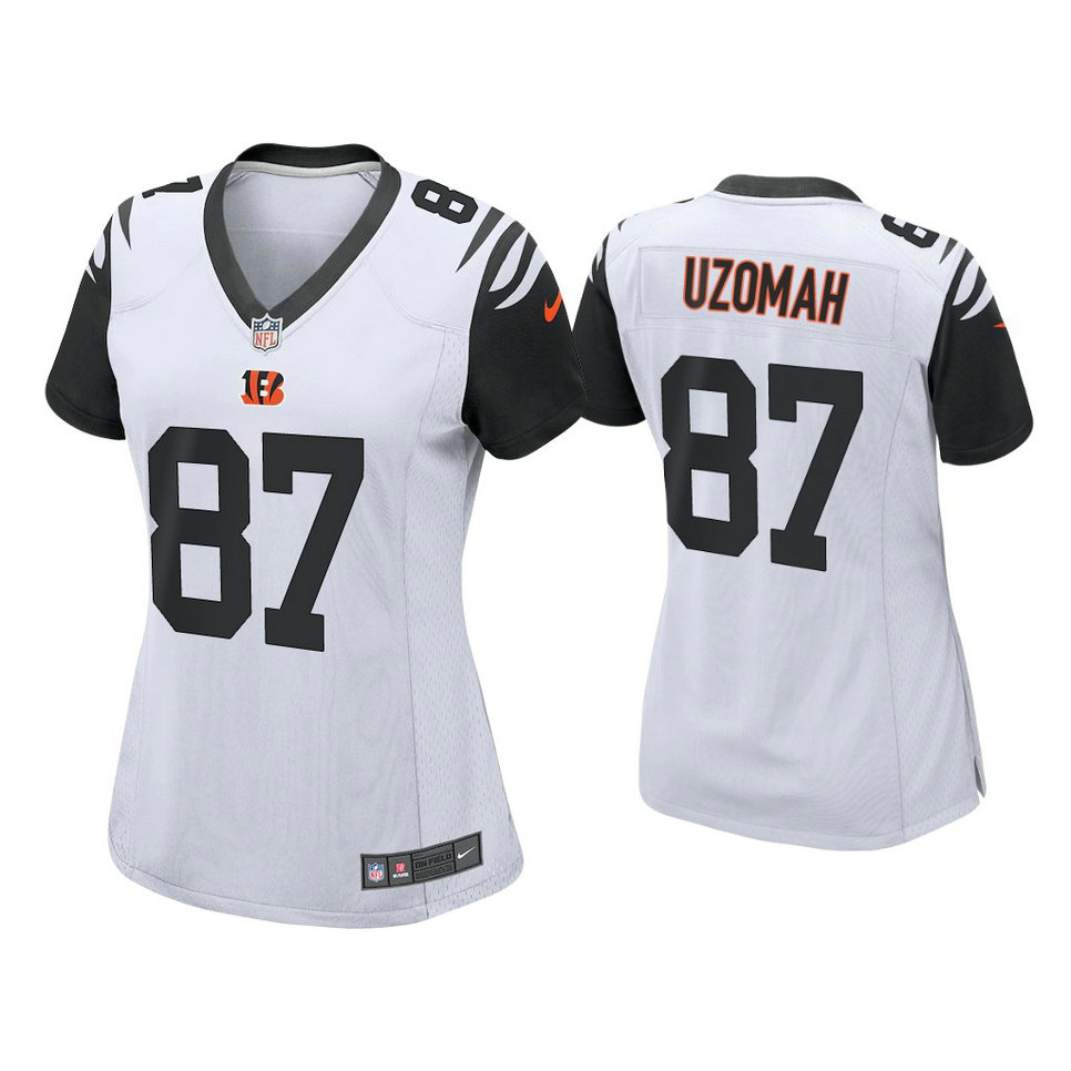 Women's 2021 Cincinnati Bengals #87 C.J. Uzomah Black Alternate Game Jersey
