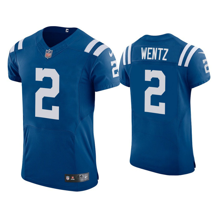 2021 Indianapolis Colts #2 Carson Wentz Royal Vapor Elite Jersey 2021 Indianapolis Colts #2 Carson Wentz Royal Vapor Elite Jersey