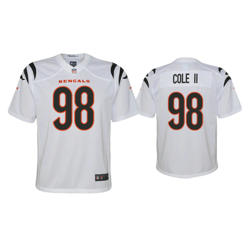 Youth 2021 Cincinnati Bengals #98 D.J. Reader White Game Jersey