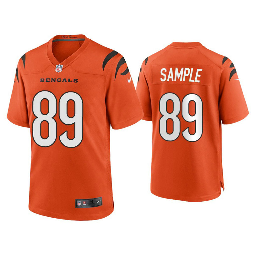2021 Cincinnati Bengals #89 Drew Sample Orange Game Jersey