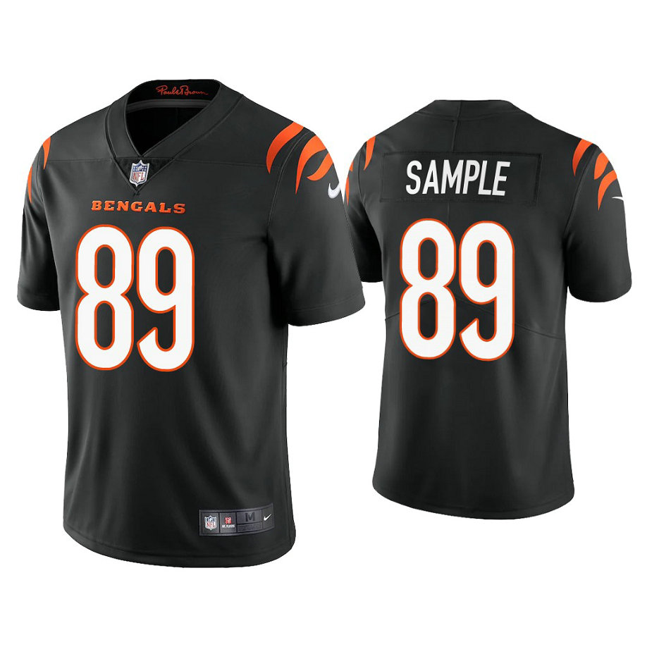 2021 Cincinnati Bengals #89 Drew Sample Black Vapor Limited Jersey 2021 Cincinnati Bengals #89 Drew Sample Black Vapor Limited Jersey