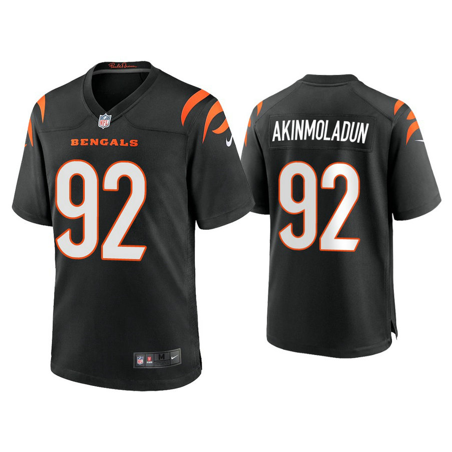 2021 Cincinnati Bengals #92 Freedom Akinmoladun Black Game Jersey