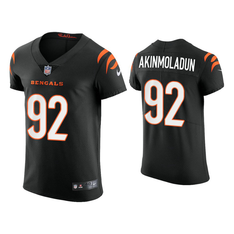 2021 Cincinnati Bengals #92 Freedom Akinmoladun Black Vapor Elite Jersey