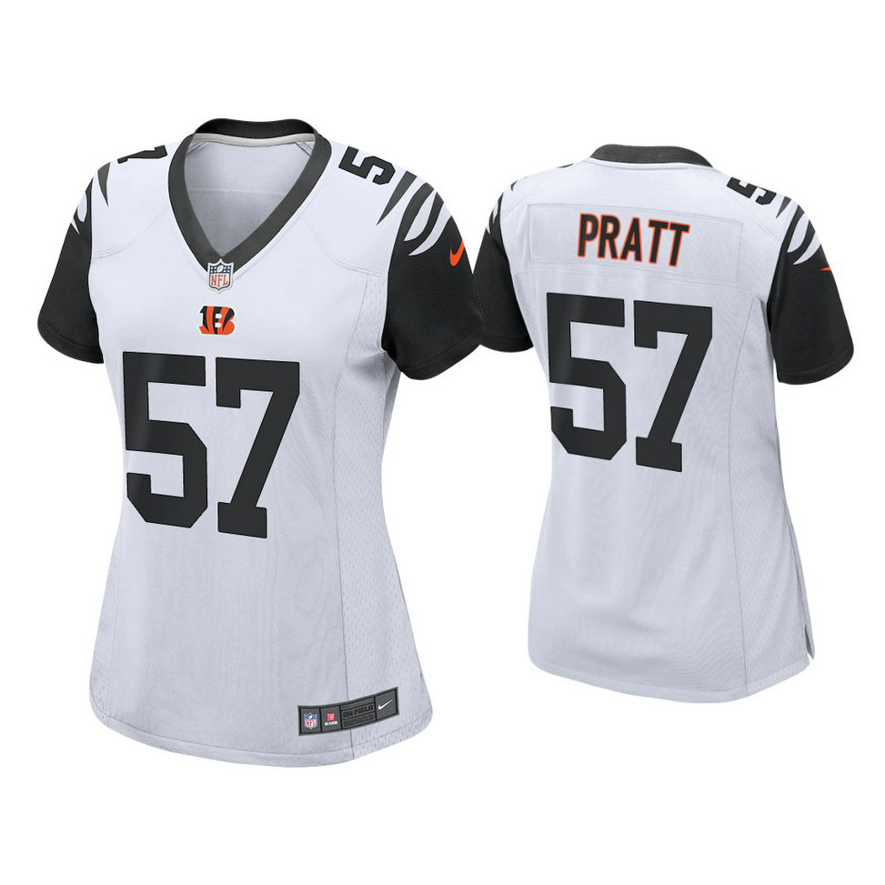 Women's 2021 Cincinnati Bengals #57 Germaine Pratt Black Alternate Game Jersey