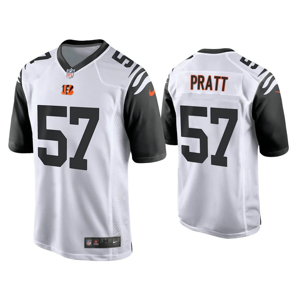 2021 Cincinnati Bengals #57 Germaine Pratt White Game Jersey