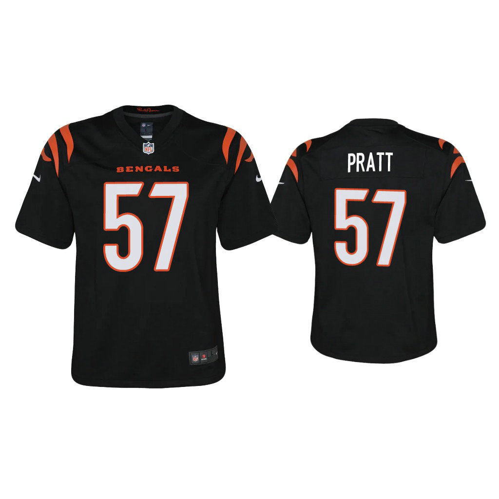 Youth 2021 Cincinnati Bengals #57 Germaine Pratt Black Game Jersey Youth 2021 Cincinnati Bengals #57 Germaine Pratt Black Game Jersey