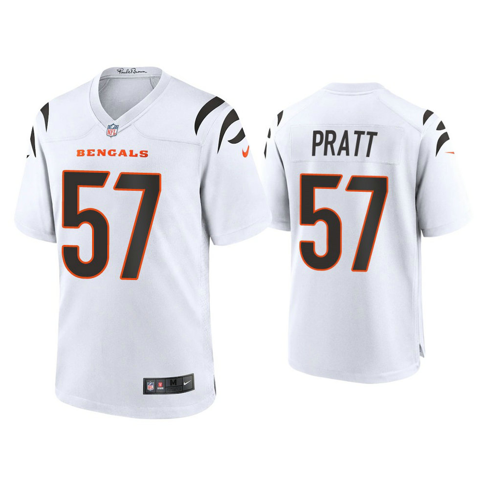 2021 Cincinnati Bengals #57 Germaine Pratt White Game Jersey