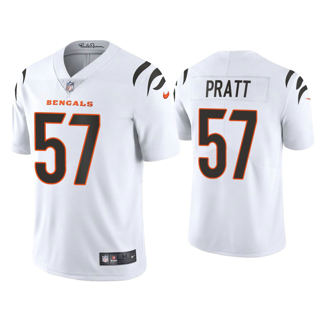2021 Cincinnati Bengals #57 Germaine Pratt White Vapor Limited Jersey
