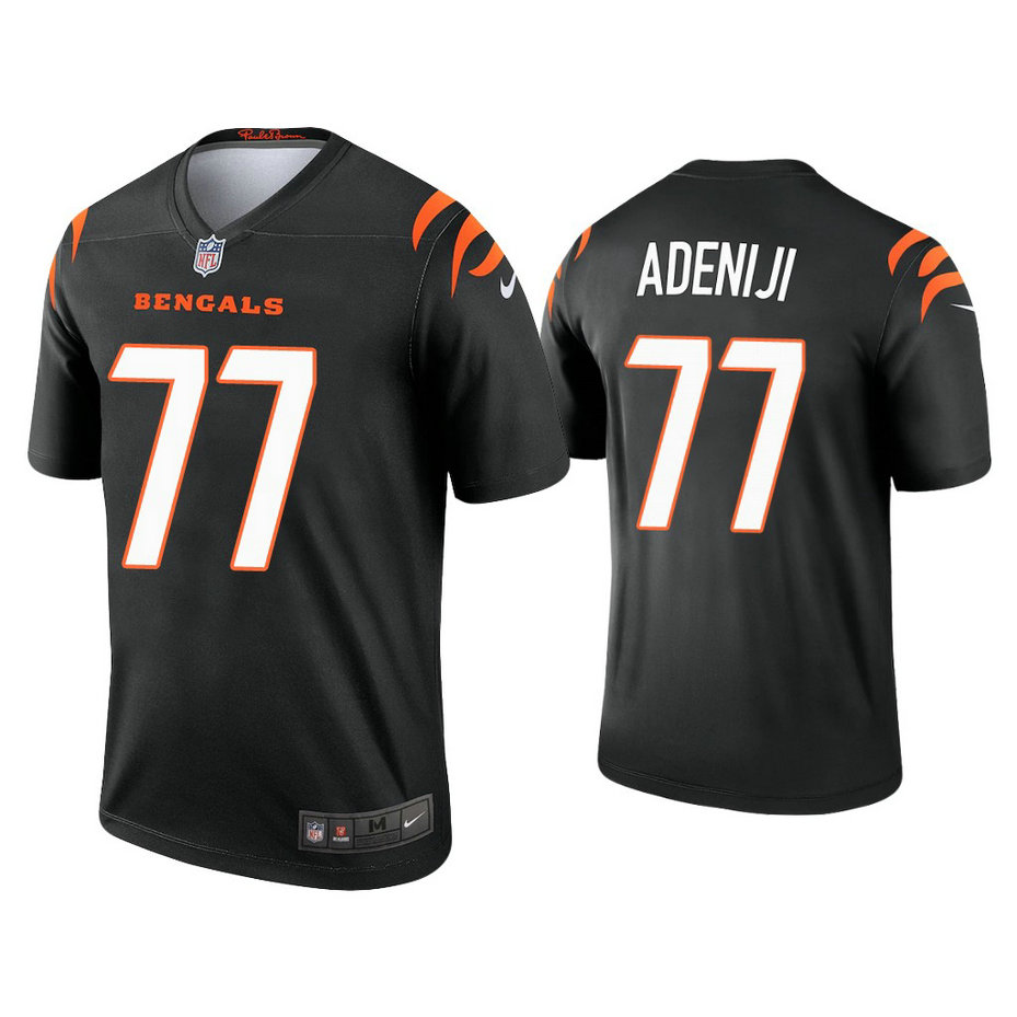 2021 Cincinnati Bengals #77 Hakeem Adeniji Black Jersey 2021 Cincinnati Bengals #77 Hakeem Adeniji Black Jersey