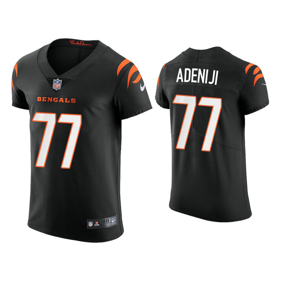2021 Cincinnati Bengals #77 Hakeem Adeniji Black Vapor Elite Jersey 2021 Cincinnati Bengals #77 Hakeem Adeniji Black Vapor Elite Jersey