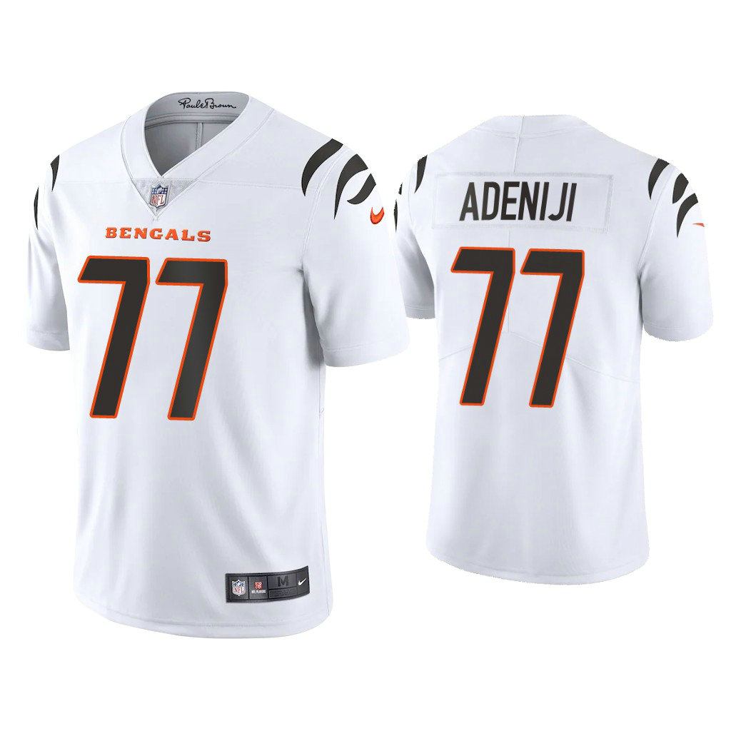 2021 Cincinnati Bengals #77 Hakeem Adeniji White Vapor Limited Jersey 2021 Cincinnati Bengals #77 Hakeem Adeniji White Vapor Limited Jersey