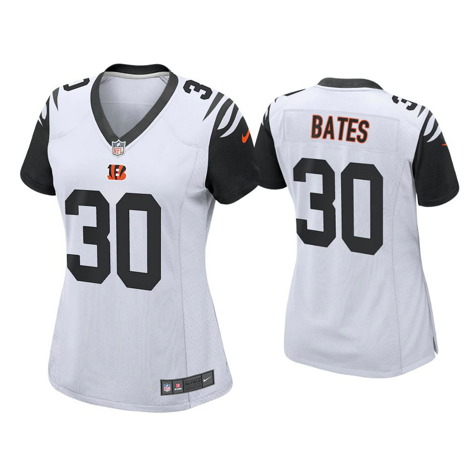 Women's 2021 Cincinnati Bengals #30 Jessie Bates III Black Alternate Game Jersey Women's 2021 Cincinnati Bengals #30 Jessie Bates III Black Alternate Game Jersey