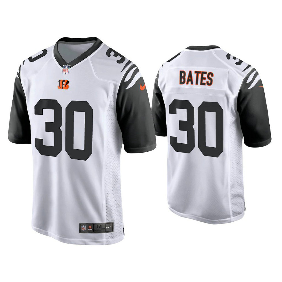 2021 Cincinnati Bengals #30 Jessie Bates III White Game Jersey With Super Bowl LVI Patch 2021 Cincinnati Bengals #30 Jessie Bates III White Game Jersey With Super Bowl LVI Patch