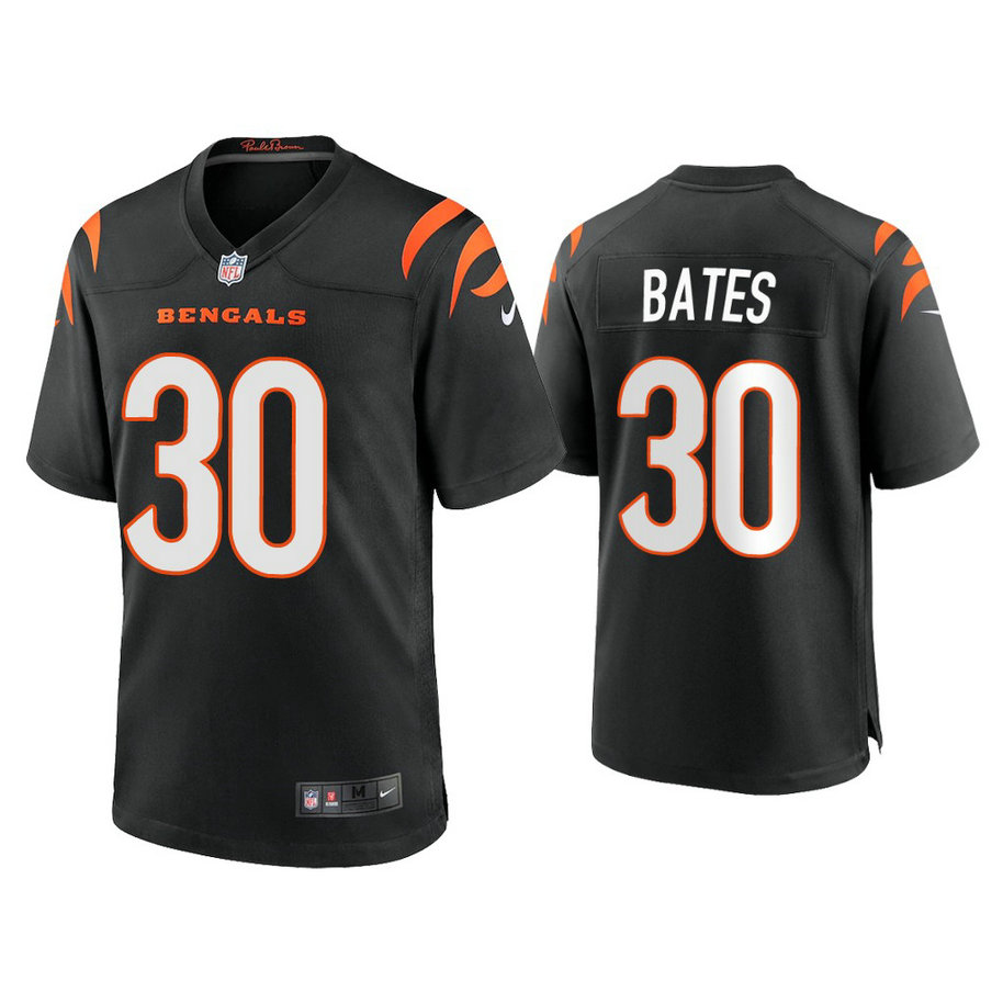 2021 Cincinnati Bengals #30 Jessie Bates III Black Game Jersey With Super Bowl LVI Patch 2021 Cincinnati Bengals #30 Jessie Bates III Black Game Jersey With Super Bowl LVI Patch
